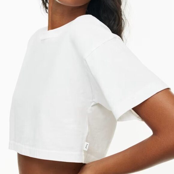 TNA White Laid Back Crop Tee - Picture 2 of 7